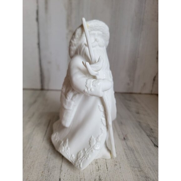 Hallmark heritage white Santa bird staff Xmas figure decor home - Picture 2 of 7